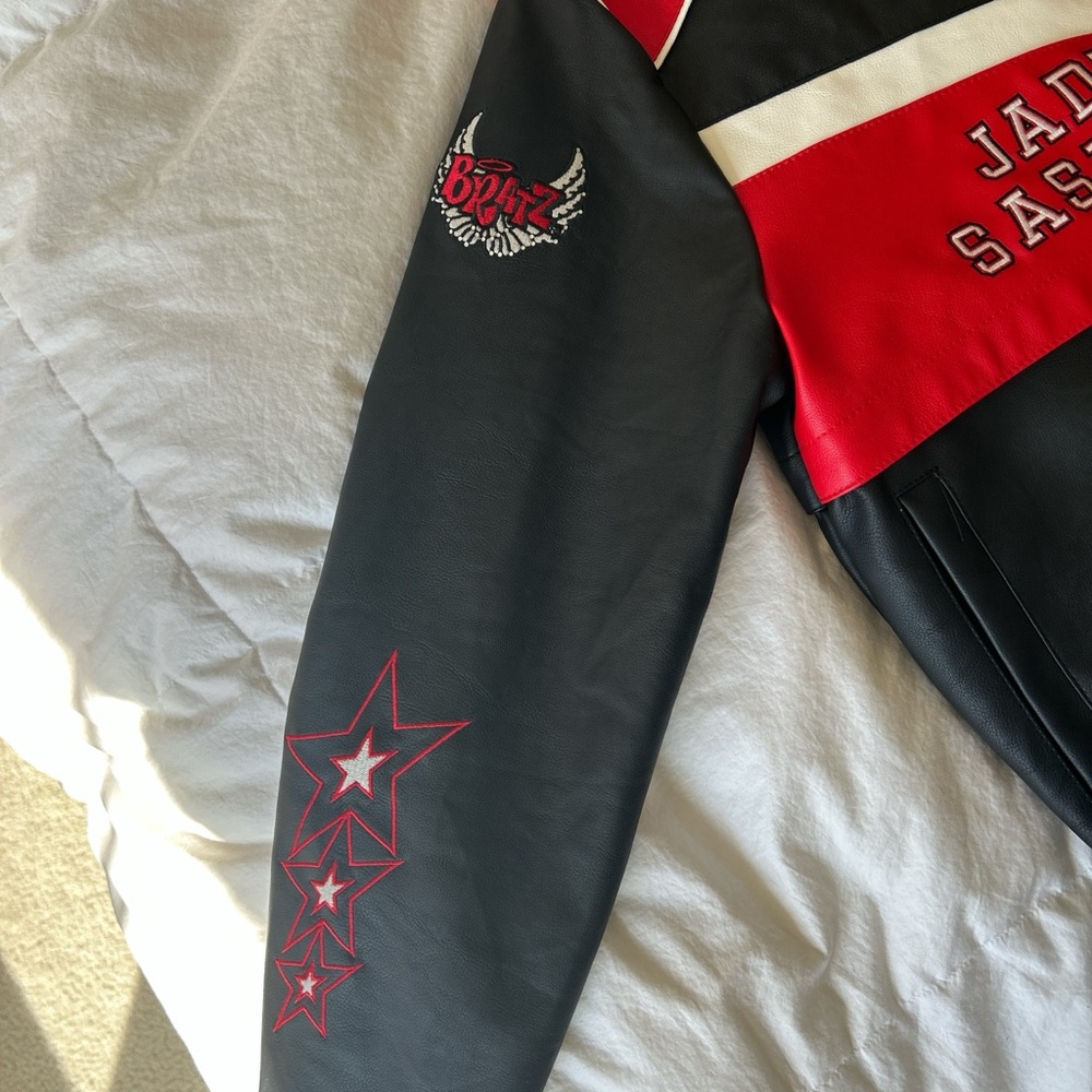 Forever 21 Black and Red Bratz Leather Jacket - Picture 3 of 4